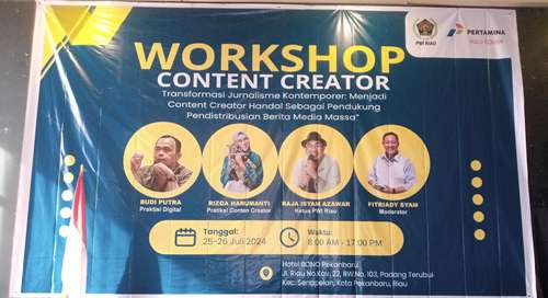 PHR dan PWI Riau taja Workshop Content Creator.(foto: istimewa)