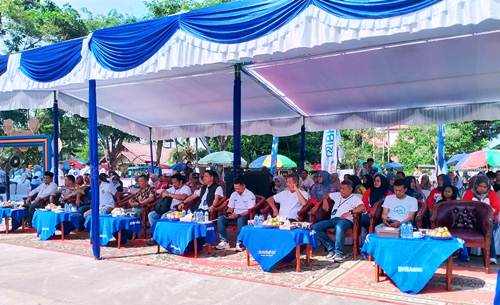 Kegiatan BRI Tembilahan di Lapangan Gedung MultiYears, Jalan Swarna Bumi Tembilahan.(foto: ayendra/halloriau.com)