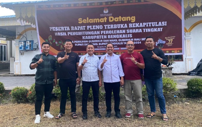 Tim Bermarwah berterima kasih KPU Bengkalis rampungkan pleno rekapitulasi Hasil Pilkada (foto/yuni)