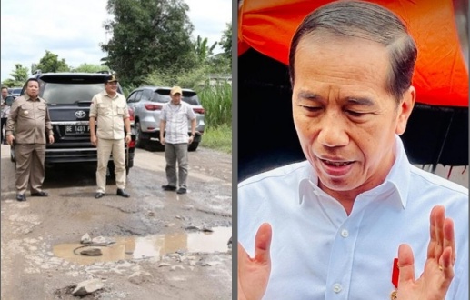 Bukan Helikopter Atau Motor Trail, Jokowi Tinjau Jalan Rusak Lampung ...