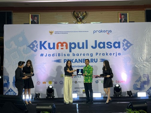 Manajemen Pelaksana Program Kartu Prakerja (MPPKP) menggelar program Kumpul Jasa di Pekanbaru (foto/dini)