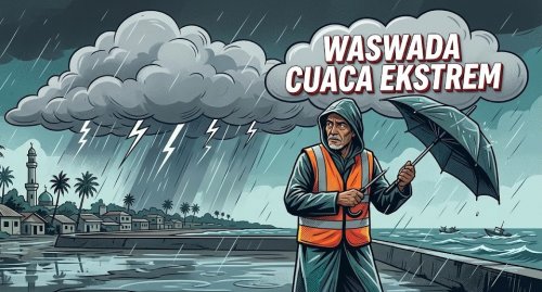 Cuaca ekstrem diprediksi melanda Riau hari ini.(ilustrasi/AI/halloriau.com)