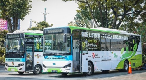 Bus listrik Pekanbaru.(foto: int)