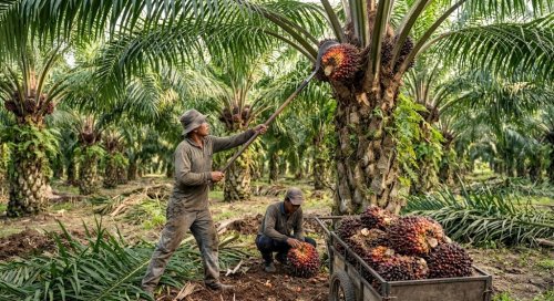Harga TBS sawit mitra swadaya di Riau naik pekan ini.(ilustrasi/AI/halloriau.com)