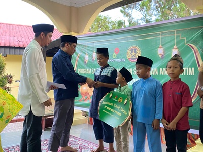 PT Bumi Siak Pusako menggelar Safari Ramadan 1446 Hijriah sekaligus pemberian santunan kepada anak yatim. (Foto: Sri Wahyuni)