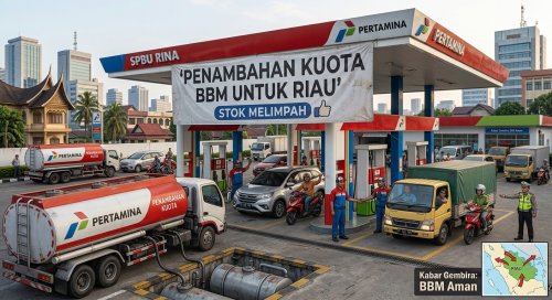 Pemprov Riau minta tambahan kuota BBM.(ilustrasi/gemini AI/halloriau.com)