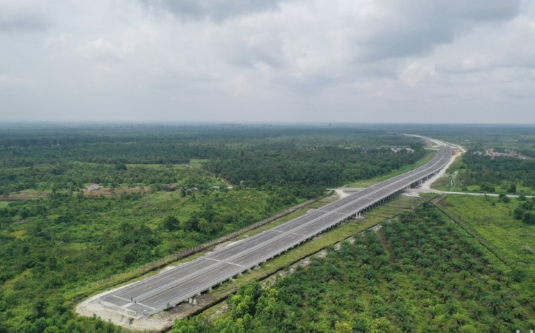 PT HK menuntaskan pembangunan Jalan Tol Pekanbaru-Bangkinang (foto/rivo)