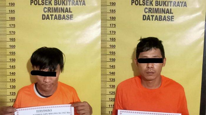 Dua pelaku Curanmor di Pekanbaru berhasil diringkus tim Reskrim Polsek Bukit Raya (foto/tribunpku)