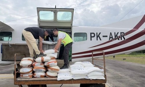 26 ton garam disemai untuk basahi lahan Riau.(ilustrasi/int)