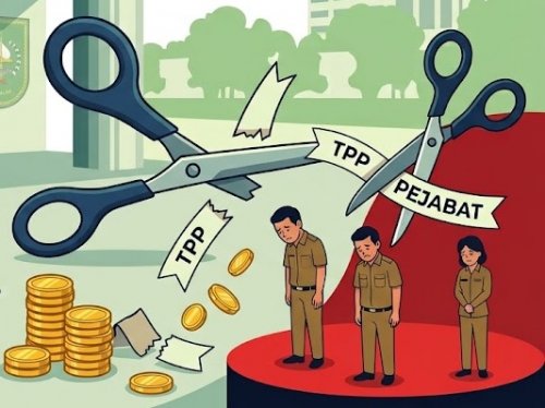 TPP ASN di bakal dipotong.(ilustrasi/AI/halloriau.com)