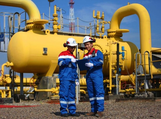 Subholding Gas PT Pertamina yaitu PT Perusahaan Gas Negara Tbk atau PGN menargetkan penjualan gas bumi dapat meningkat 4 persen year on year (yoy) pada 2024. (ilustrasi) 