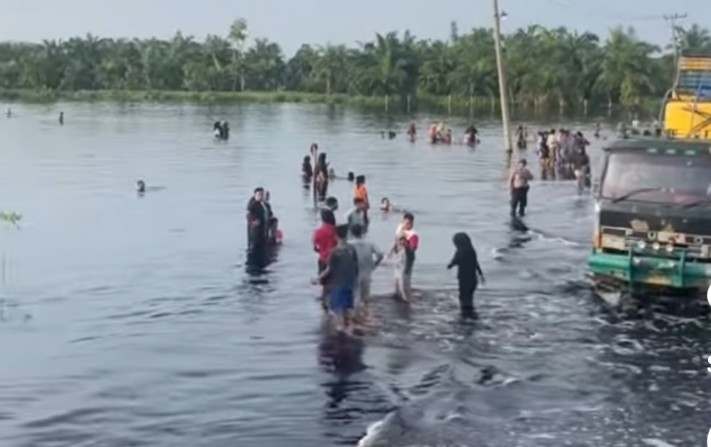 Banjir Jalintim mulai surut, ketinggian air 25 Cm (foto/SC Ig)