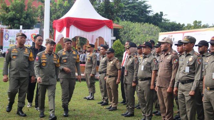 Apel besar Satpol PP Pekanbaru jelang Pilkada Serentak 2024.(foto: tribunpekanbaru.com)