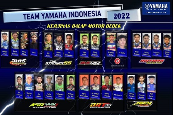 Yamaha Indonesia dengan bangga mengumumkan komposisi tim balap pabrikan yang siap berjuang dan mengukir prestasi di Kejuaraan Nasional (Kejurnas) 2022 / Foto: Yamaha Indonesia