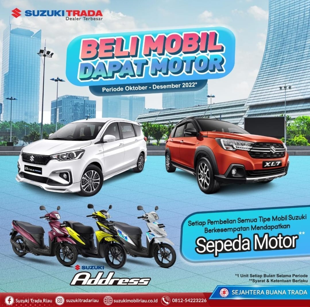 Promo Suzuki ini berlaku untuk pembelian semua jenis mobil (foto/ist)