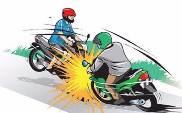 Ilustrasi kecelakaan sepeda motor