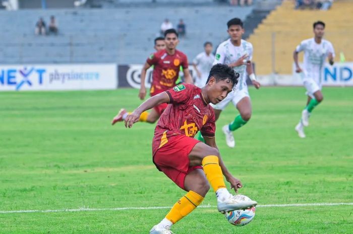 Laga kandang PSPS Riau menjamu PSMS Medan di Pegadaian Liga 2 2023.(foto: int)