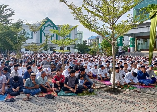 ilustrasi sholat Id di Kampus Universitas Muhammadiyah Riau