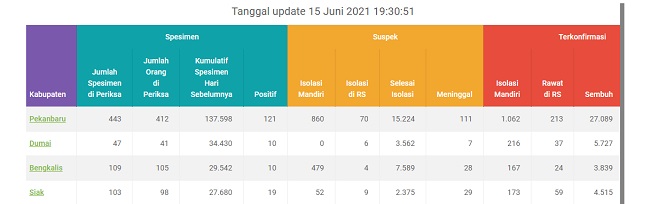 Data dari website Satgas Covid-19 Provinsi Riau.