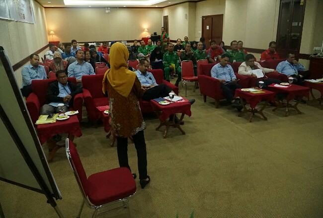 Seminar K3 yang digelar PT Riau Andalan Pulp and Paper (RAPP) bersempena Bulan K3 Nasional, Kamis (23/01) di Hotel Unigraha, Pangkalan Kerinci, Pelalawan, Riau.