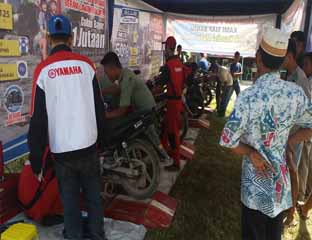 PT Alfa Scorpii Pekanbaru Taja Servis Gratis "Yamaha Peduli Banjir"