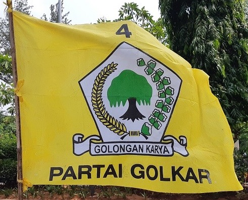 ilustrasi bendera Partai Golkar.