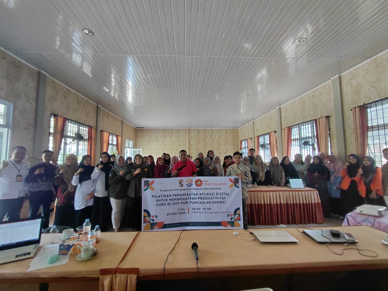 MKKS SMP Pangkalan Kerinci gelar pelatihan pemanfaatan digital untuk guru (foto/Andy)
