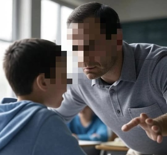 Ilustrasi guru SMPN 13 Pekanbaru diduga pukul siswa (foto/AI)