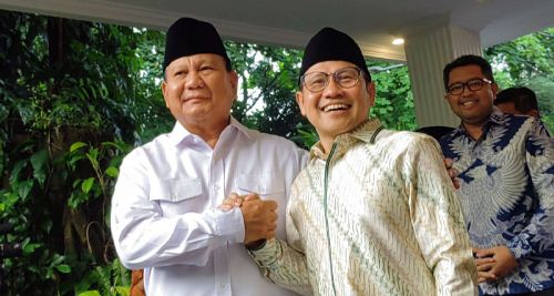 Presiden RI, Prabowo Subianto dan Muhaimin Iskandar.(foto: int)