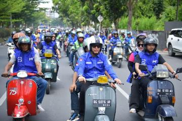 Agung Nugroho konvoi bersama komunitas motor beberapa waktu yang lalu (foto/ist)