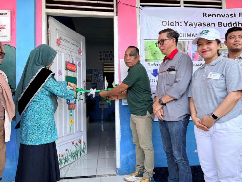 Peresmian renovasi sekolah oleh PT Ivo Mas Tunggal, Yayasan Buddha Tzu Chi Indonesia, dan ADM sebagai bagian dari dukungan terhadap pendidikan anak usia dini di Dumai.