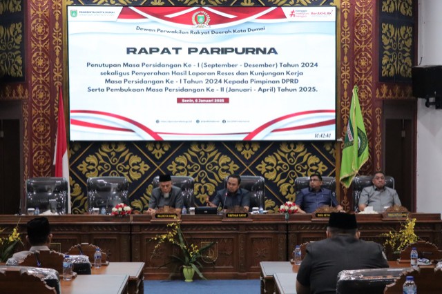 DPRD Dumai rapat paripurna buka Masa Sidang II Tahun 2025 (foto/bambang)