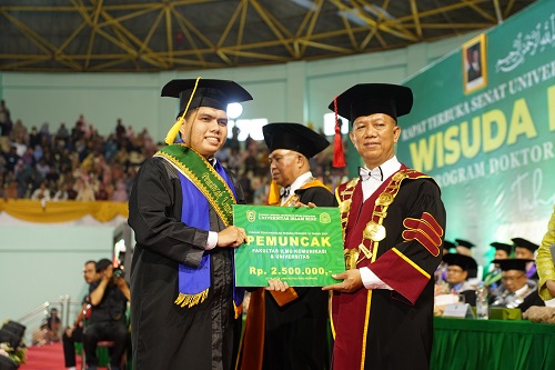 Rektor UIR, Prof Dr H Syafrinaldi, SH, MCL saat wisuda periode III 2024 (foto/ist)