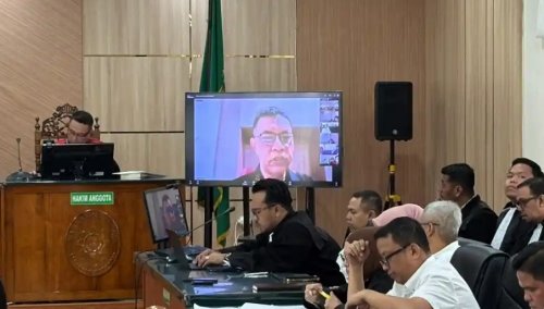Ahli Hukum Administrasi Negara bersaksi di sidang dugaan korupsi Gubernur Riau nonaktif, Abdul Wahid (foto/tribunpku)