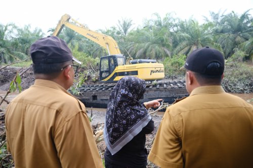 Dibantu BWSS III, Sungai Mengkapan dinormalisasi Pemkab Siak (foto/int)