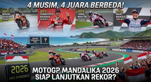 MotoGP Mandalika 2026 menanti juara kelima.(ilustrasi/gemini AI/halloriau.com)