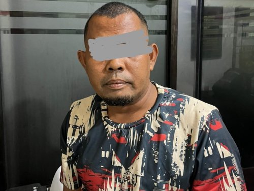 Satreskrim Polres Pelalawan ungkap kasus galian C ilegal di Kerumutan (foto/Andy)