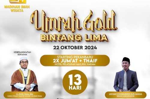 Travel Umrah MIW bersama Imam Masjid Raya Annur Riau.(foto: istimewa)