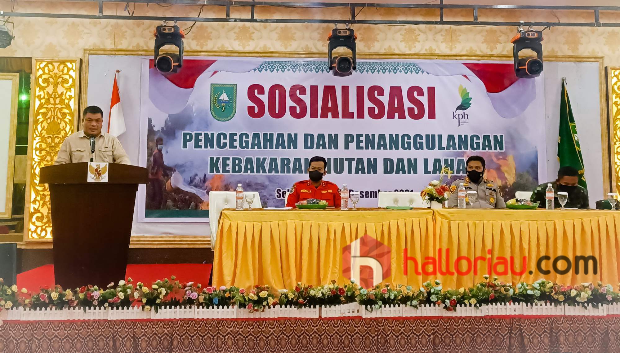 DLHK Propinsi Riau melaksanakan sosialisasi pencegahan karhutla di Kabupaten Kepulauan Meranti