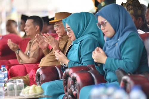 Bidan Martini dilantik pimpin PKK Pekaitan.(foto: afirzal/halloriau.com)