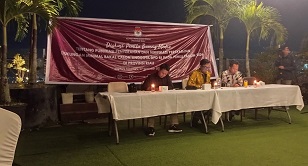 KPU Riau ramah tamah dengan awak media di Pekanbaru (foto/Rivo)