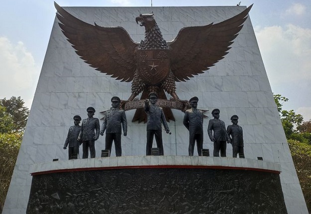 Monumen Pancasila Sakti di daerah Lubang Buaya, Kecamatan Cipayung, Jakarta Timur
