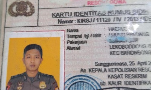 Dibongkar istri setelah 5 tahun jadi Polisi gadungan.(foto: detik.com)