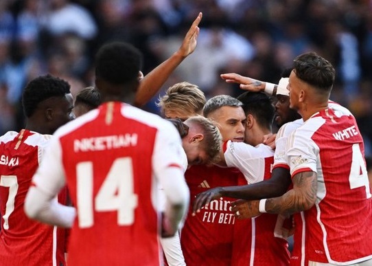 Arsenal juara Community Shield 2023 usai kalahkan Manchester City (REUTERS/DYLAN MARTINEZ)