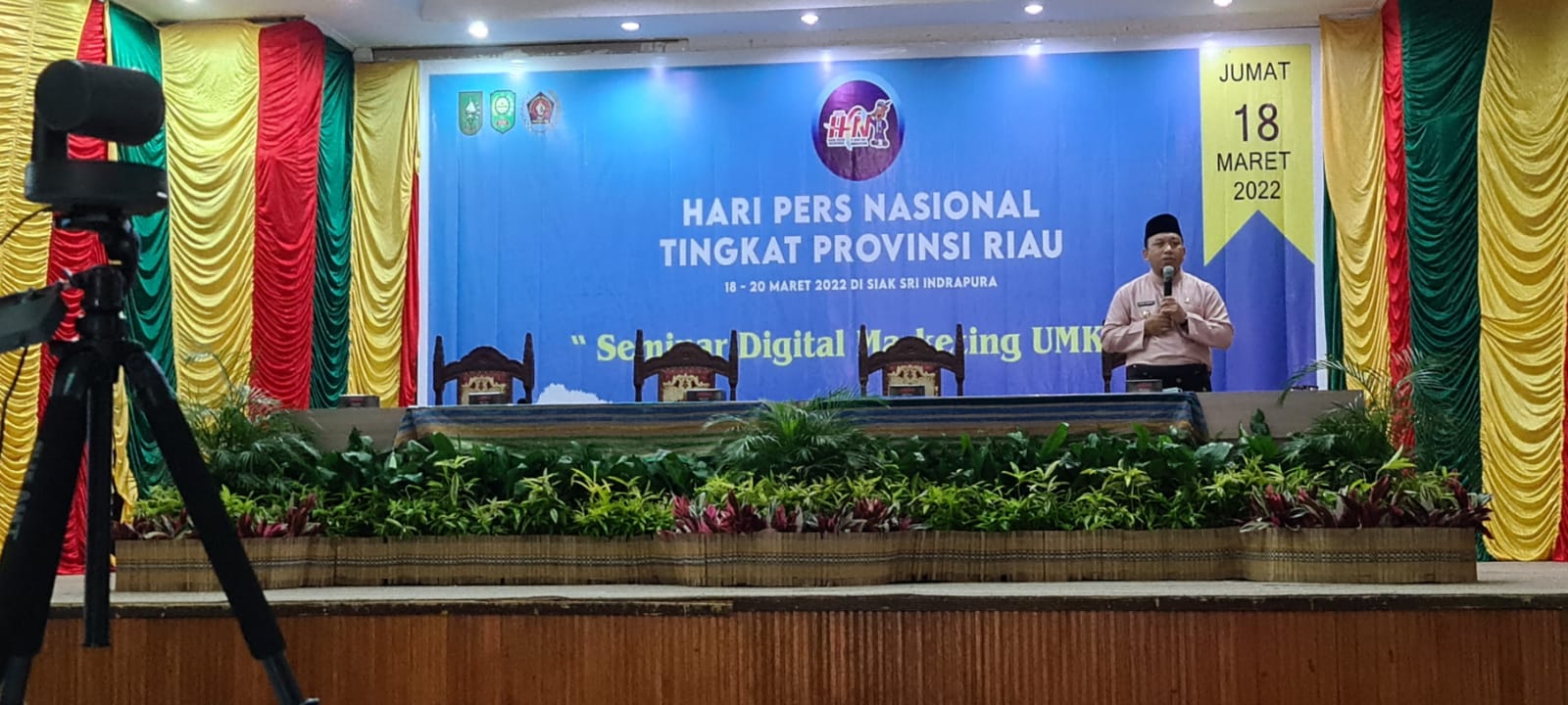 Seminar Digital Marketing UMKM pada HPN Tingkat Provinsi Riau di Kabupaten Siak. 