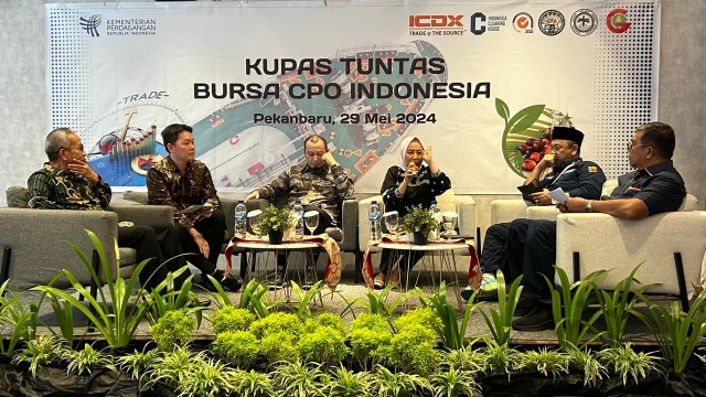 ICDX dan Bappebti melaukan sosialisasi Bursa CPO di Pekanbaru (foto/ist)