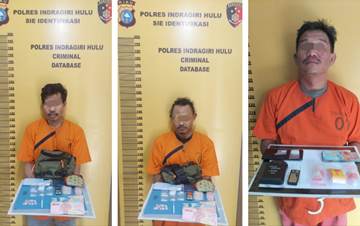 Tiga diduga pengedar narkoba ditangkap petugas Polres Inhu (foto/andri)