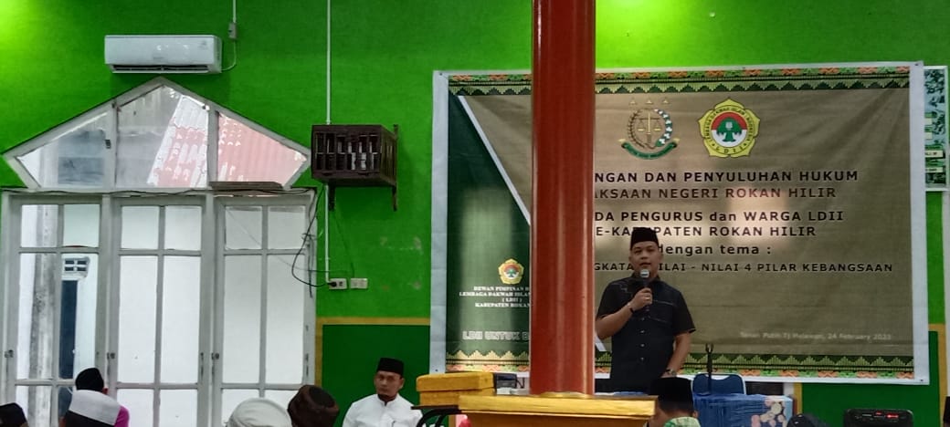 LDII Rohil gelar penerangan dan penyuluhan hukum mengenai empat pilar kebangsaan (foto/afrizal)