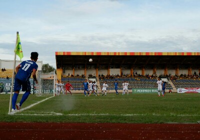 Saat pertandingan PSPS Pekanbaru Vs PSMS Medan.