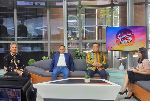 Pj Gubri, SF Hariyanto didampingi Abdul Wahid dan M Job Kurniawan dalam program Inspirasi Pagi TvOne, Sabtu (20/7/2024) di Jakarta.(foto: sri/halloriau.com)